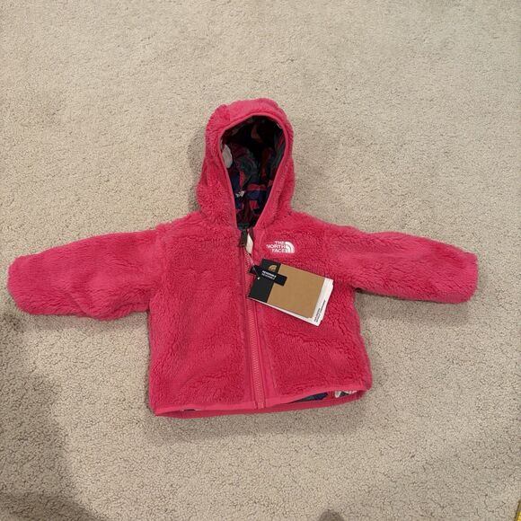 NWT North Face Shady Glade Reversible Water Repellent Hooded Puffer Jacket 0-3 M - Picture 4 of 8